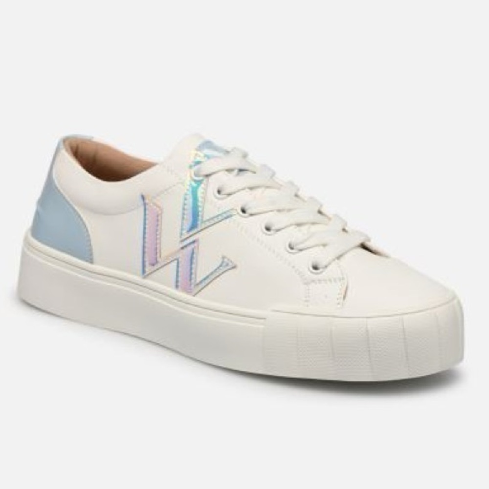 Vanessa Wu – Candice holographic & white sneakers women color Bleu size 10